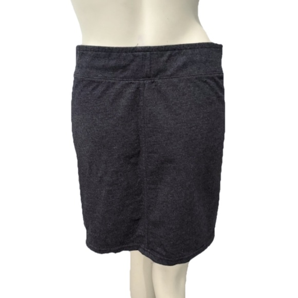 Z SUPPLY Women’s Dark Charcoal Mini Skirt Size L – Casual Lounge Pull-On Pockets - Picture 3 of 7